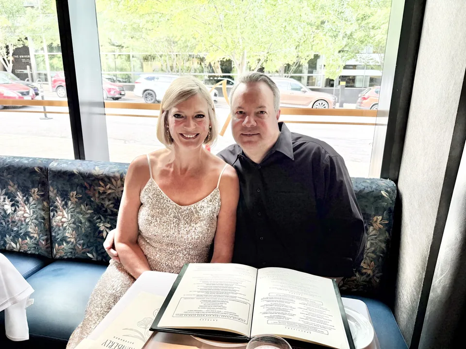 Mark and Jen celebrating Jen’s birthday at The Kimberly